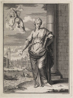 TvB G 5978
<br/>
Prudentia met op de achtergrond de Piazzetta in Venetië
<br/>
<em>Picart, Bernard (1673-1733)</em>
